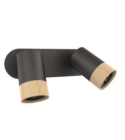 REGLETA 2L STOKE NEGRO HAYA